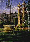 James Carroll Beckwith In the Gardens of the Villa Palmieri painting